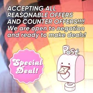 We are open to offers and counter offers!